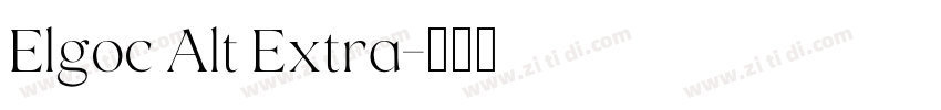 Elgoc Alt Extra字体转换